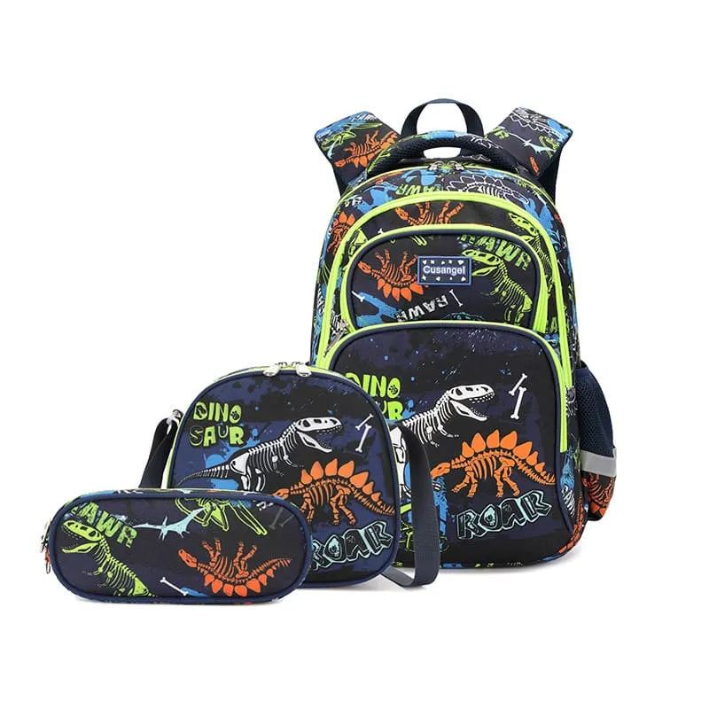 Kit 3 em 1 Escolar Infantil Mochila com Estojo e Lancheira