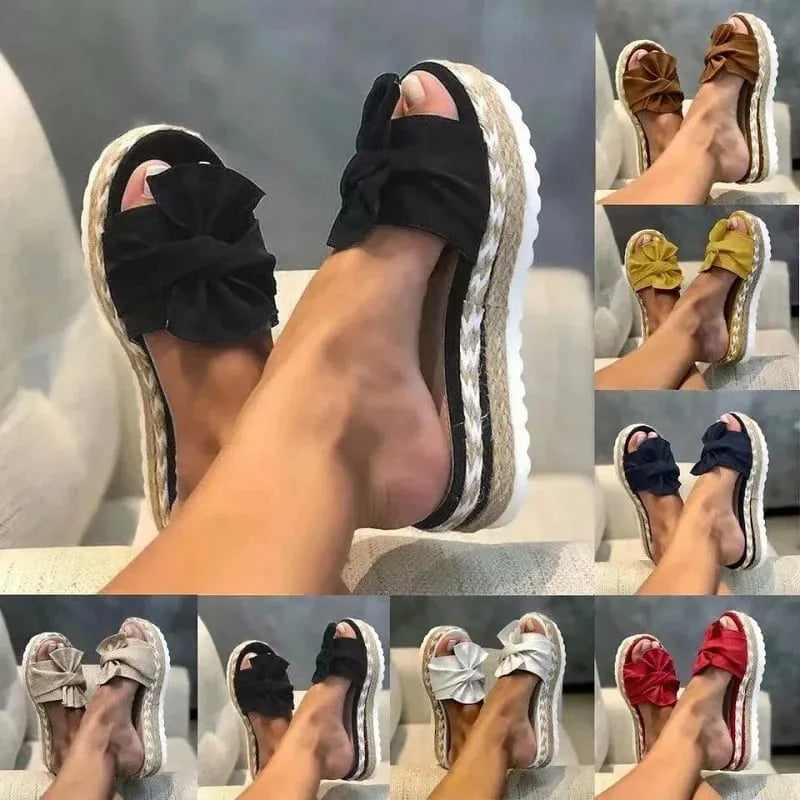 Sandália Slide De Plataforma LaceLady |  Estilo e Charme com Conforto