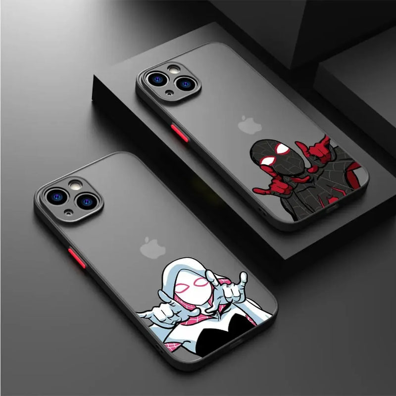 Capinha Iphone Casal do Aranhaverso - Case de Alta Proteção e Resistência