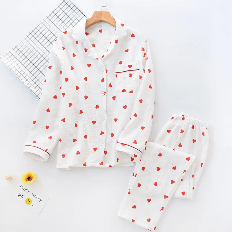 Pijama Feminino Pure Love - Conjunto Com Calça e Camisa Longa 100% em Algodão | Macio, Leve e Super Confortável