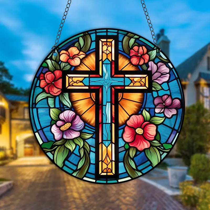 Vitral Decorativo Em Acrílico - Nova Esperança | Decoração Religiosa Para Sua Casa