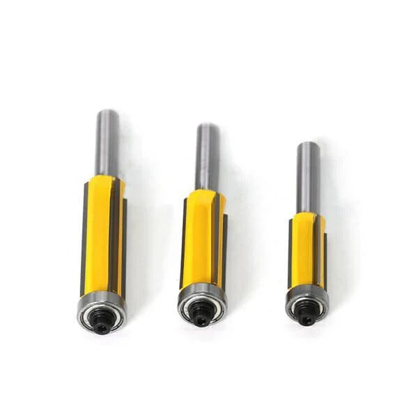 Kit Fresas Retas Longas com Rolamento Haste de 8mm