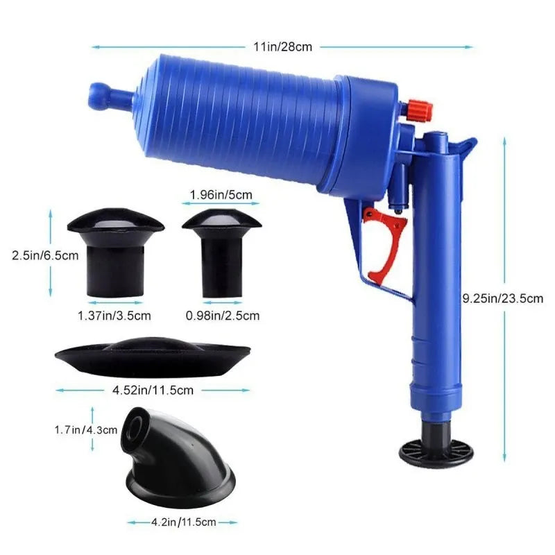 Kit Desentupidor com Bocal Ajustável para Pias e Vasos Sanitários de Alta Pressão PressurePro