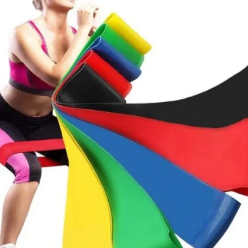 Kit 10 Faixas Elásticas para Exercícios em Casa Extensor Academia Pilates Fitness Crossfit