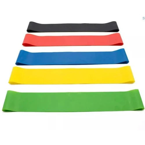 Kit 10 Faixas Elásticas para Exercícios em Casa Extensor Academia Pilates Fitness Crossfit