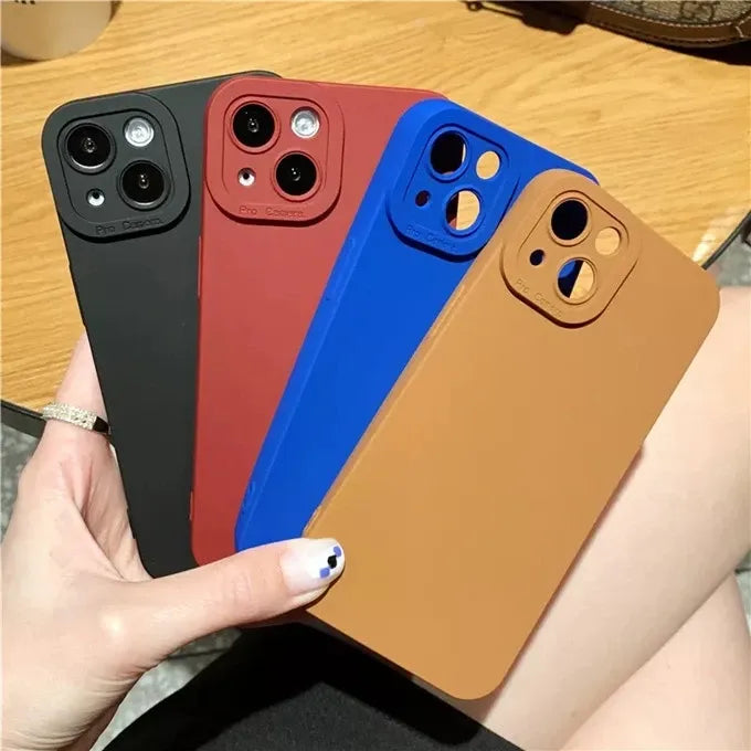 Capinha de Celular para IPhone com proteção 360º para as lentes da Câmera em Silicone Anti-Impacto Câmera Prô