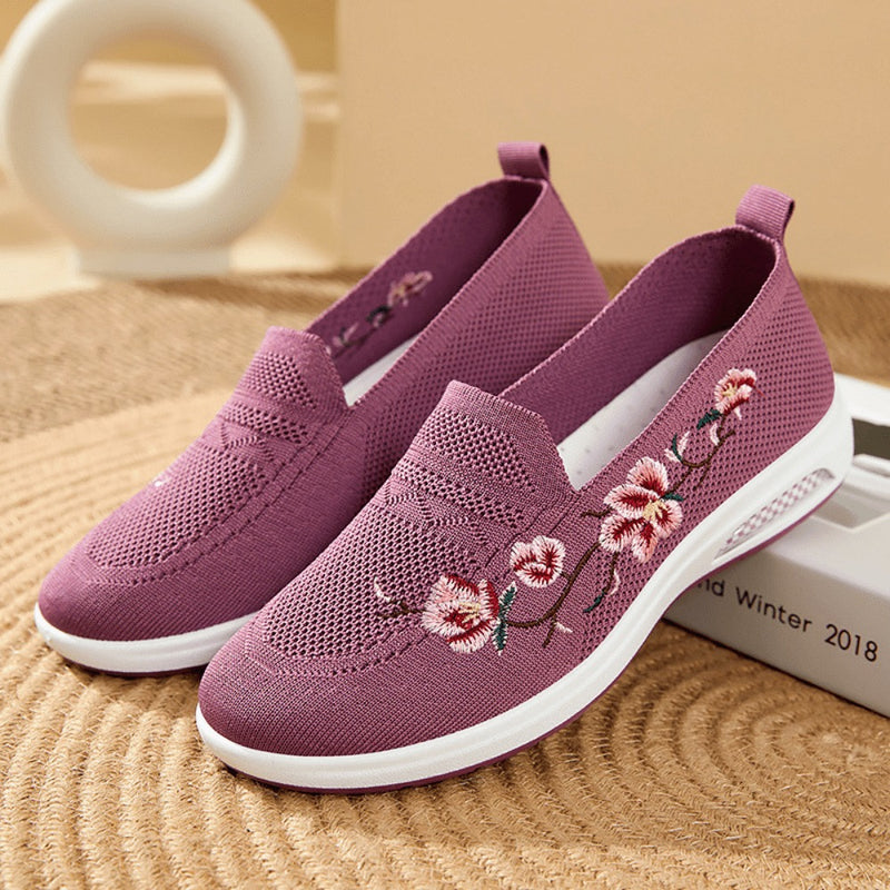Tênis Ortopédico Feminino Com Amortecimento Sport Flowers - Lançamento 2023