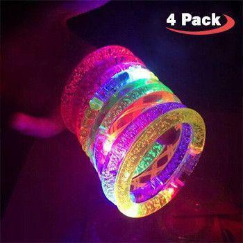 8 Peças de Pacote Quádruplo - Pulseiras de Flash LED - Flash Bracelets