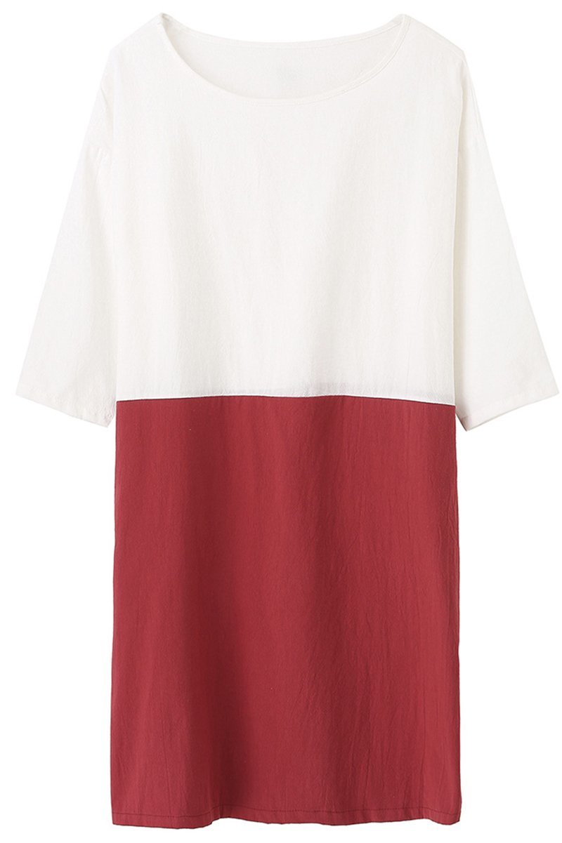 Vestido Curto Amplo Linho - Vibrant Linen Dress
