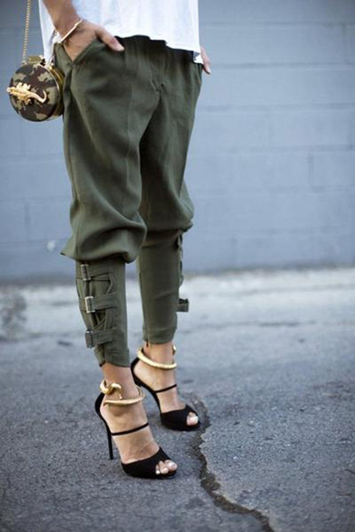 Calça Casual Feminina Harem