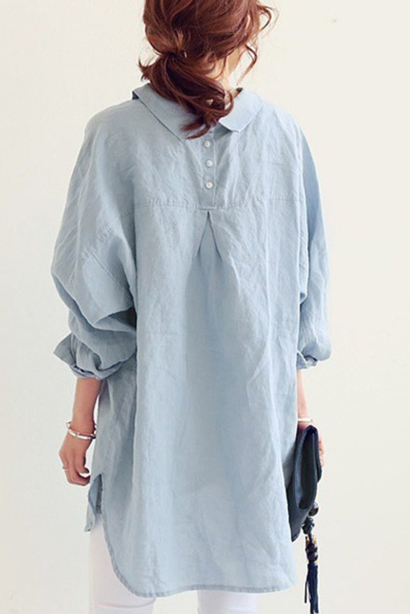 Camisa Feminina Oversized em Linho Zenith
