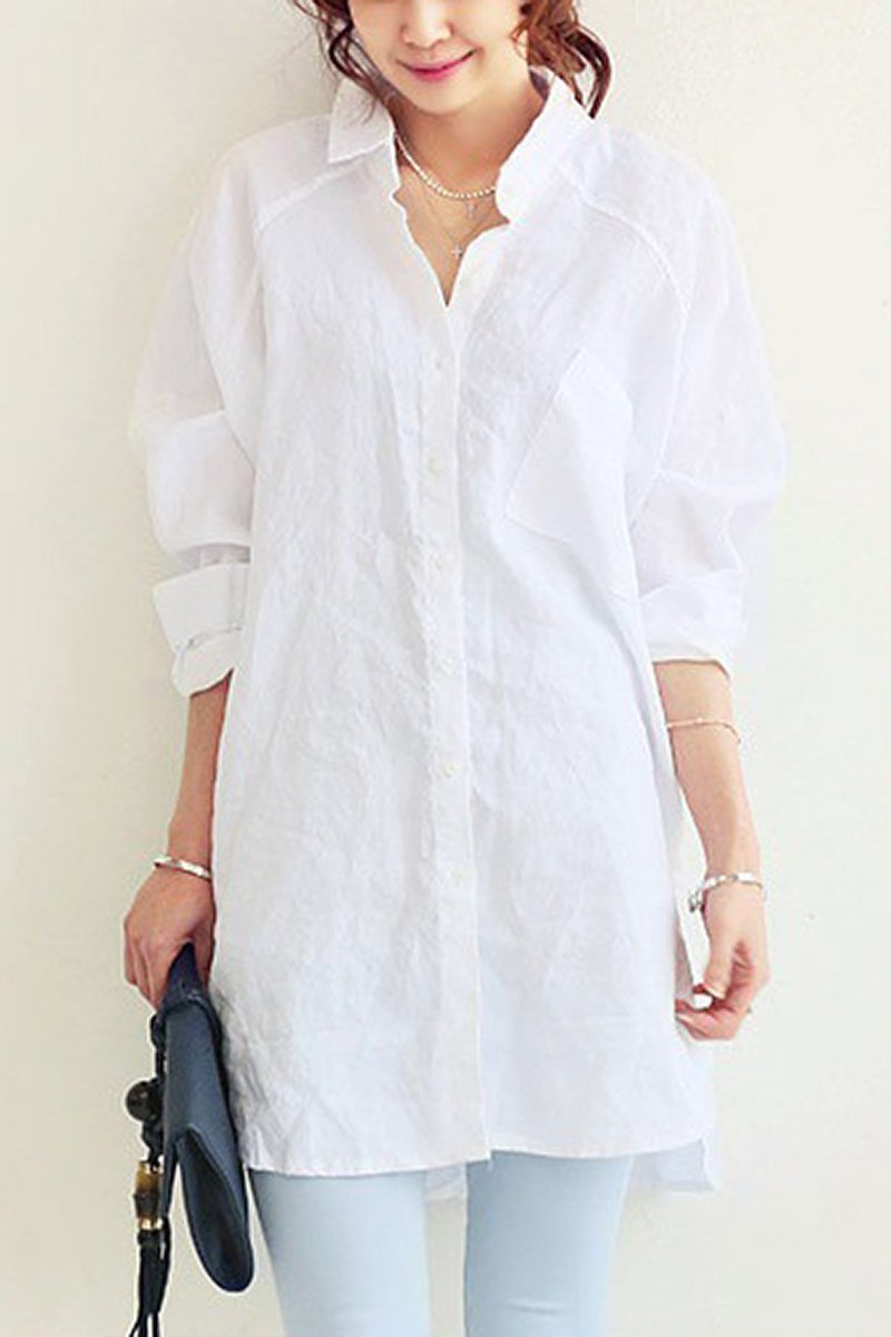 Camisa Feminina Oversized em Linho Zenith