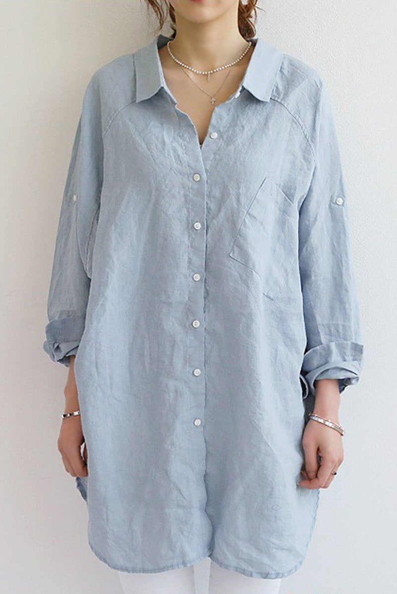 Camisa Feminina Oversized em Linho Zenith