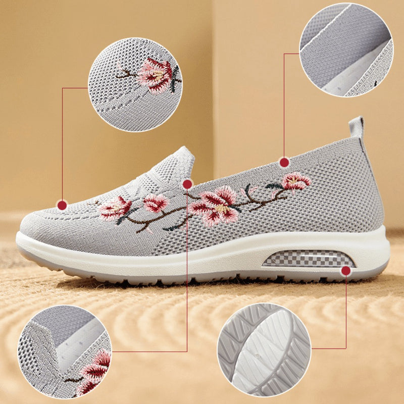 Tênis Ortopédico Feminino Com Amortecimento Sport Flowers - Lançamento 2023