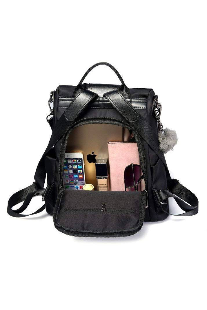 Mochila Estilosa à prova D'água e Anti Furto em Couro FlowBag