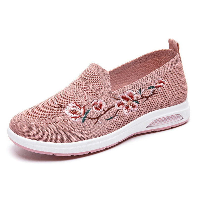 Tênis Ortopédico Feminino Com Amortecimento Sport Flowers - Lançamento 2023