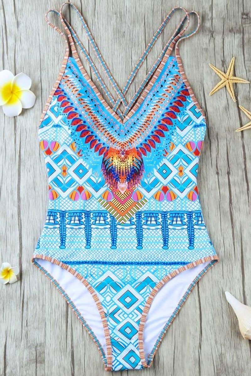 Maiô Estampado Alcinha Diani - Seaside Elegance
