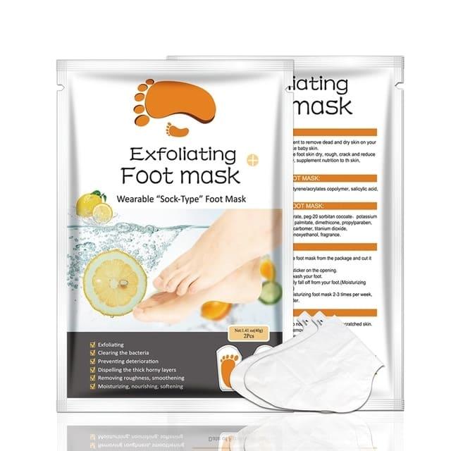 Feet Peeling Mask - Máscara Peeling Esfoliante Para Pés - 1 Par - Meia Esfoliante Para Pés - Inov&tec