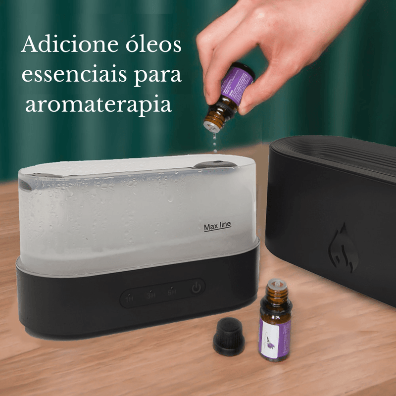 Umidificador de Ar Ultrassônico FLAME AIR 2.0 - Saúde e Aromaterapia - Inov&tec