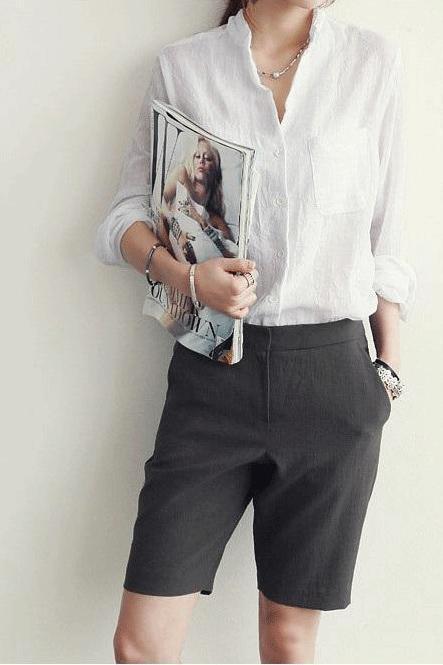 Camisa Feminina Oxford de Linho