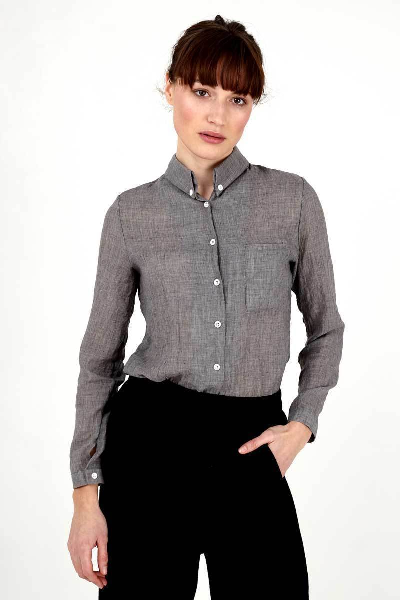 Camisa Feminina Oxford de Linho