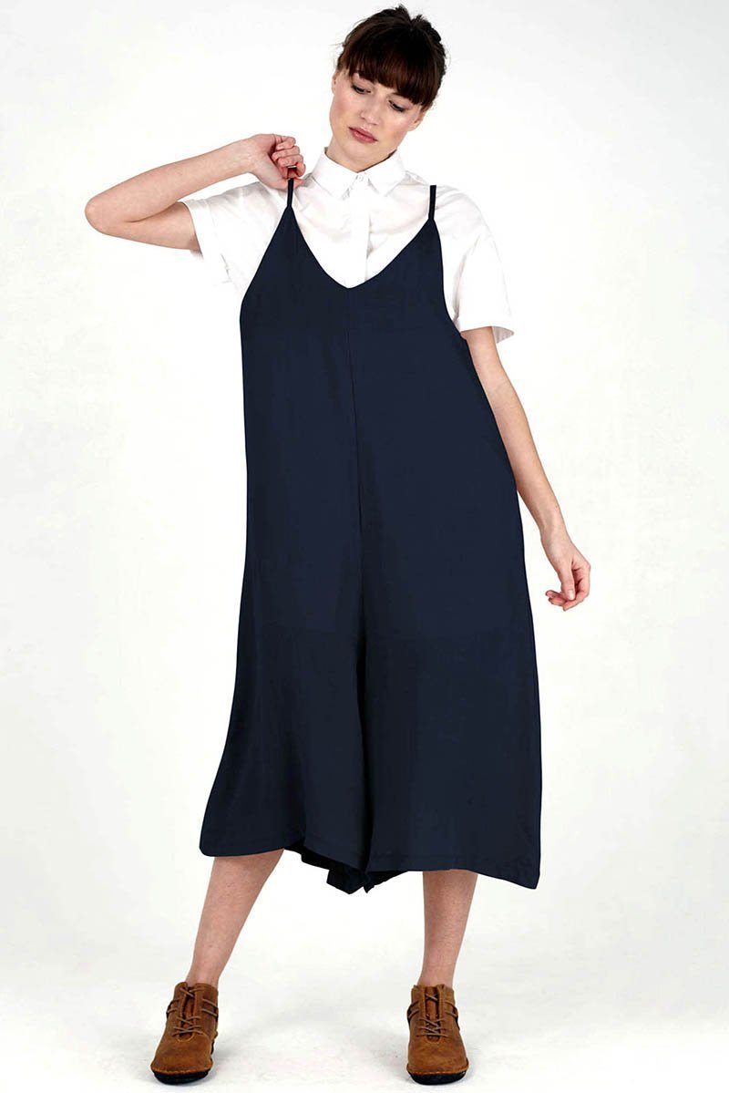 Macacão Feminino Pantacourt Amplo - Cotton Jumpsuit