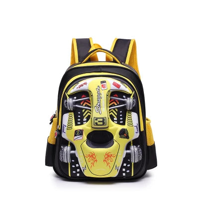 Mochila Infantil Carro de Corrida 3D - Seja o Mais Rápido da Turma