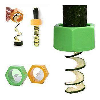 2 Peças de Fatiador de Vegetais em Espiral - Spiral Vegetable Slicer