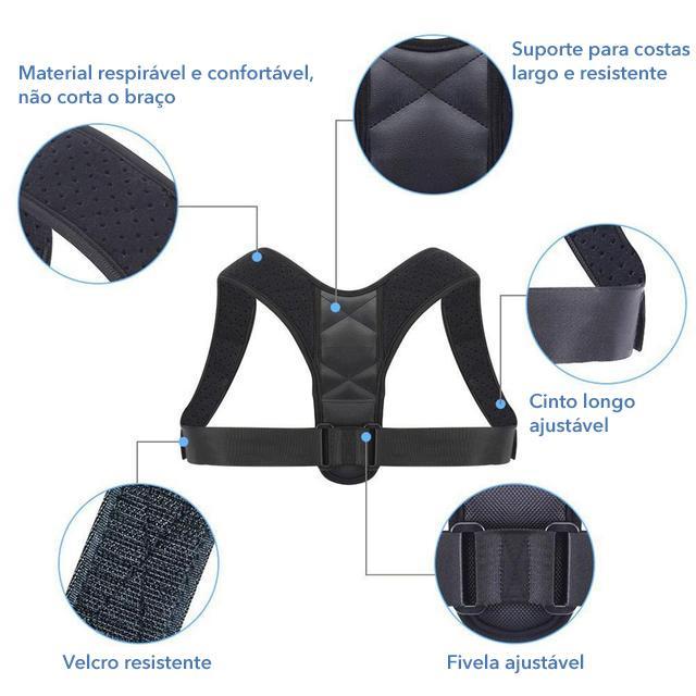 Corretor Postural Respirável Discreto e Unissex