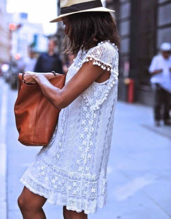 Vestido Curto Renda Boho - Pom-Pom