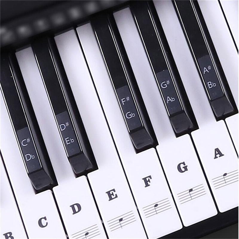 Kit de Letras e Notas Adesivas para Teclas de Piano Piano Key