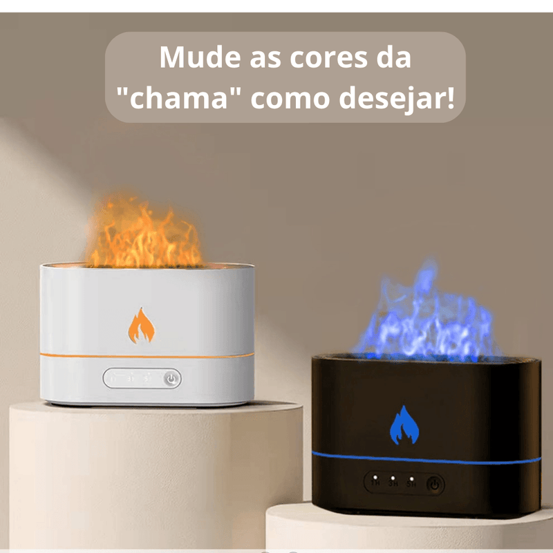 Umidificador de Ar Ultrassônico FLAME AIR RGB - Saúde/Aromaterapia - Inov&tec