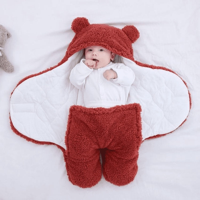 Saco de Dormir para Bebês em Pelúcia com Capuz Ursinho Dorminhoco [0 a 9 meses]