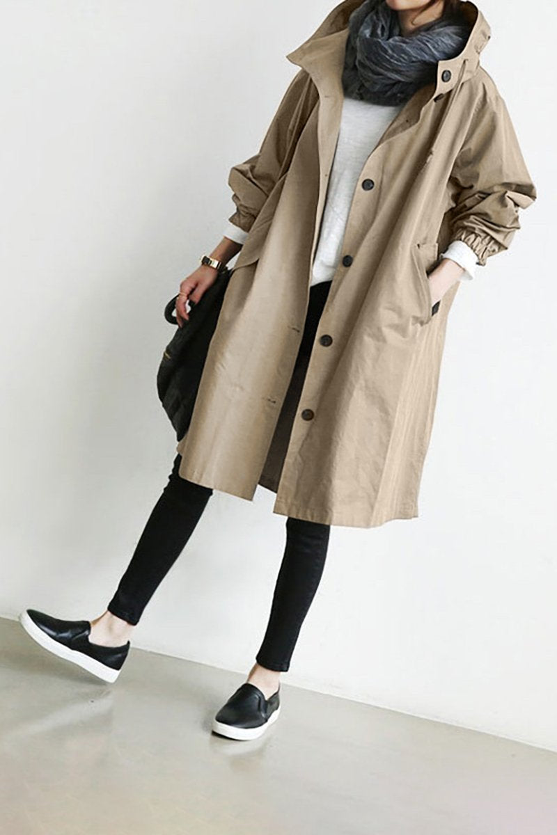 Jaqueta Parka Feminina Impermeável Corta Vento com Capuz