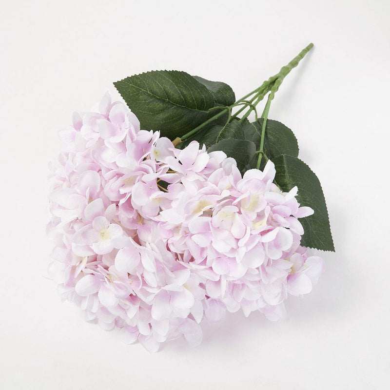 Kit com 2 Peças de Buquê de Flores em Seda de Hortênsia Artificial