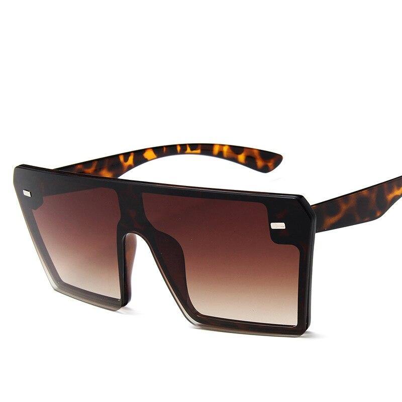 Óculos de Sol Vintage Quadrado moda Flat Top Uv400 Retro Square
