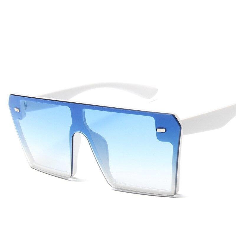 Óculos de Sol Vintage Quadrado moda Flat Top Uv400 Retro Square