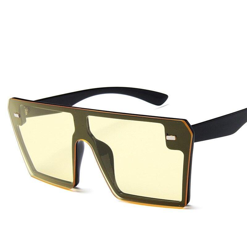 Óculos de Sol Vintage Quadrado moda Flat Top Uv400 Retro Square