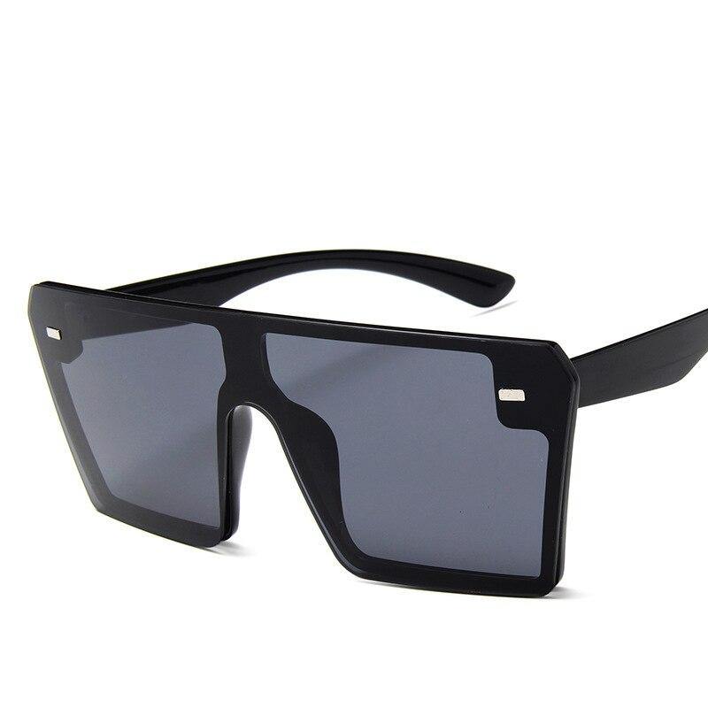 Óculos de Sol Vintage Quadrado moda Flat Top Uv400 Retro Square