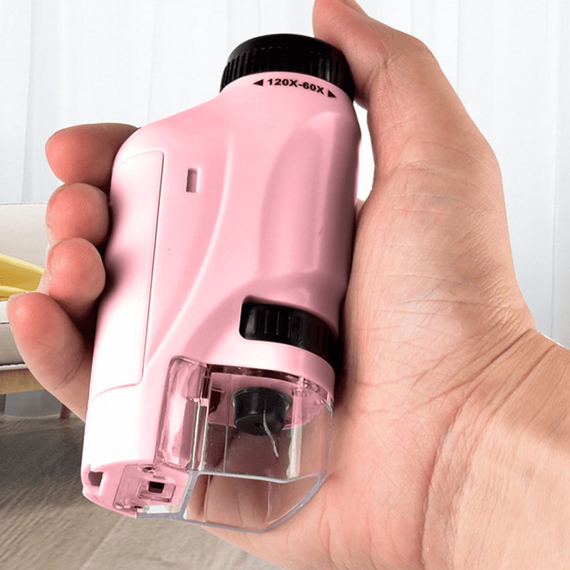 Microscópio Portátil de Mão para Crianças Focus Brincadeira Educativa