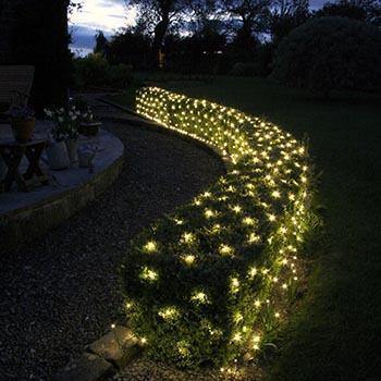 Rede Pisca-Pisca Longa com 240 LEDs e Painel Solar