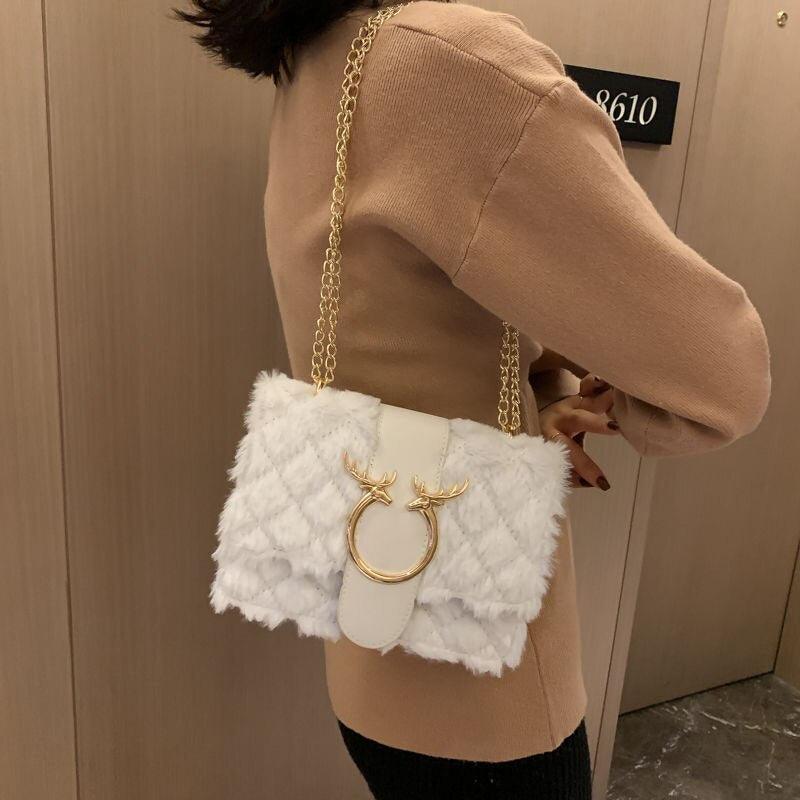 Bolsa Feminina HandBag Clutch WINTER PATTY Em Pele Sintética e Couro PU - Inov&tec