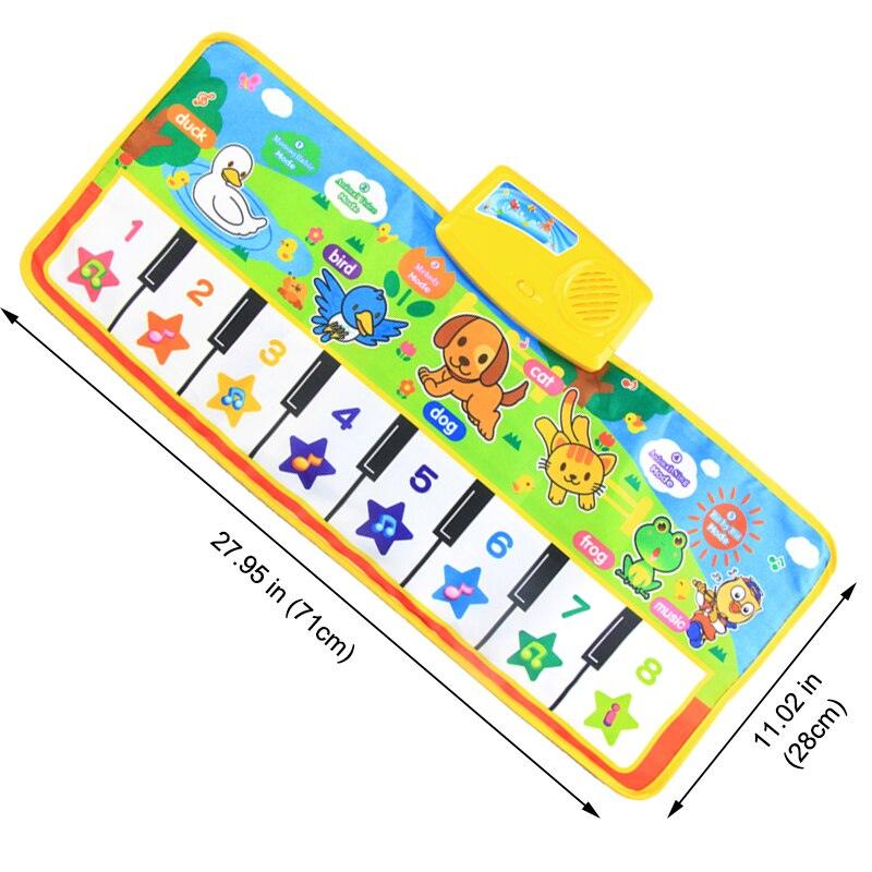 Tapete Musical Com Sons de Piano e Animais - Brinquedo Educativo Para Crianças MEU TAPETE MÁGICO - Inov&tec