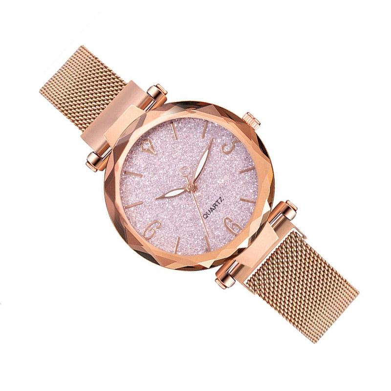 Relógio Feminino QUARTZ Lady Rosê - Luxuoso com Pulseira Rosê Gold e Fundo Cristal Rosê (ÚLTIMAS PEÇAS EM QUEIMA DE ESTOQUE) - Inov&tec