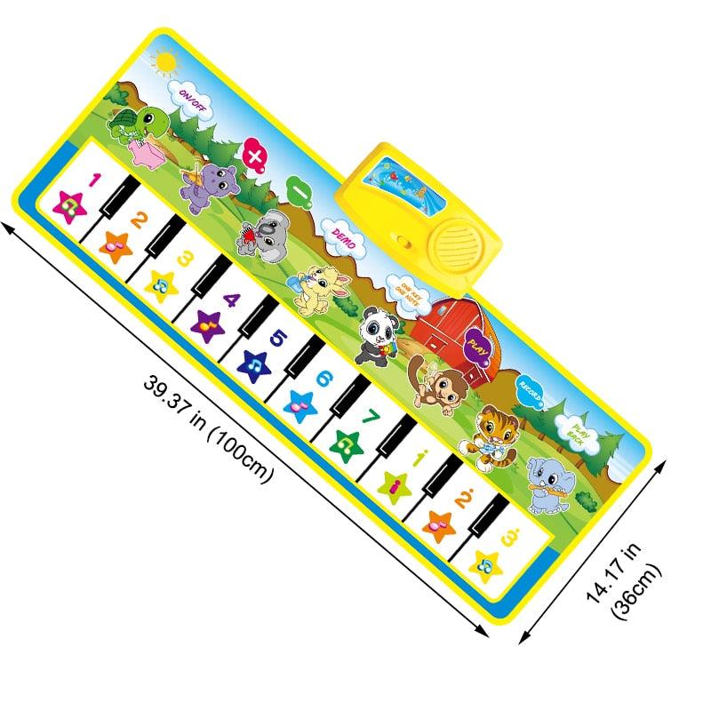 Tapete Musical Com Sons de Piano e Animais - Brinquedo Educativo Para Crianças MEU TAPETE MÁGICO - Inov&tec