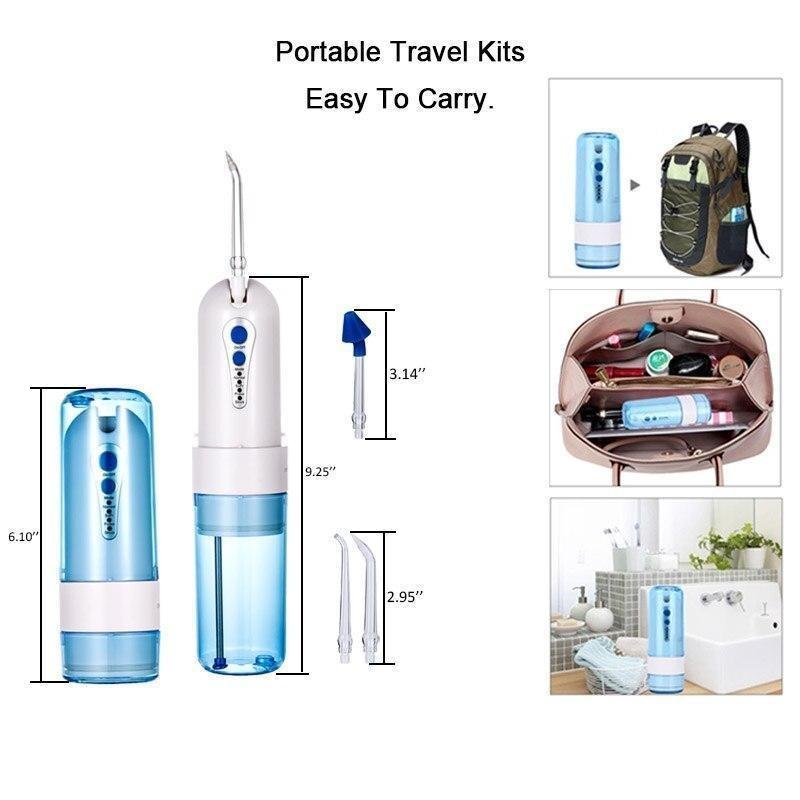 Irrigador Oral Bucal com 5 Bicos Intercambiáveis Limpeza Profunda Water Flosser