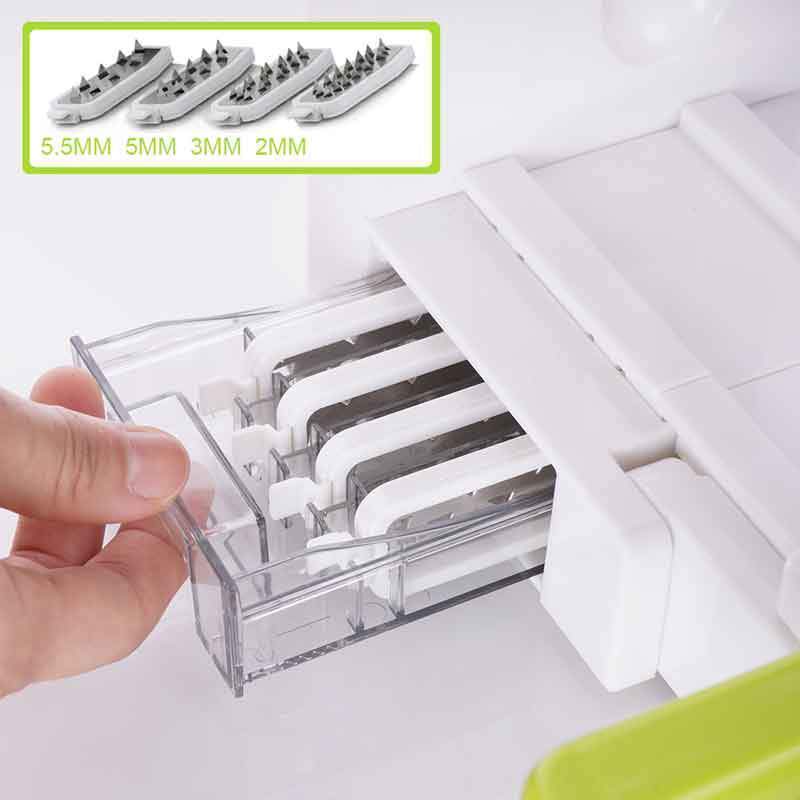 Fatiador Ralador Espiral para Legumes e Frutas - 5 Lâminas Aço Inox