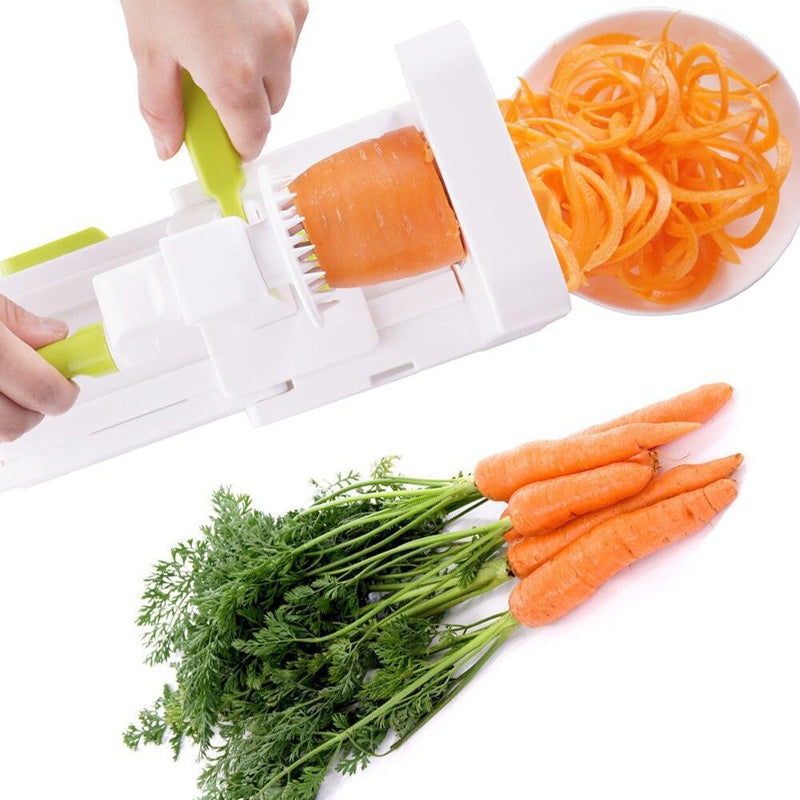 Fatiador Ralador Espiral para Legumes e Frutas - 5 Lâminas Aço Inox