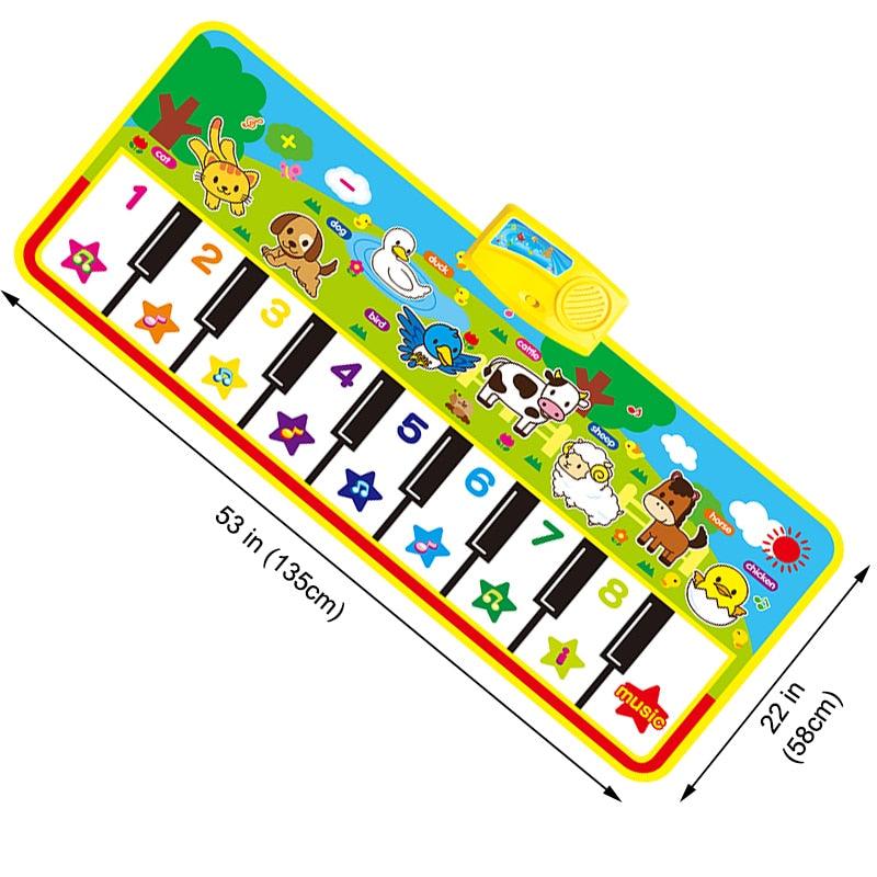 Tapete Musical Com Sons de Piano e Animais - Brinquedo Educativo Para Crianças MEU TAPETE MÁGICO - Inov&tec