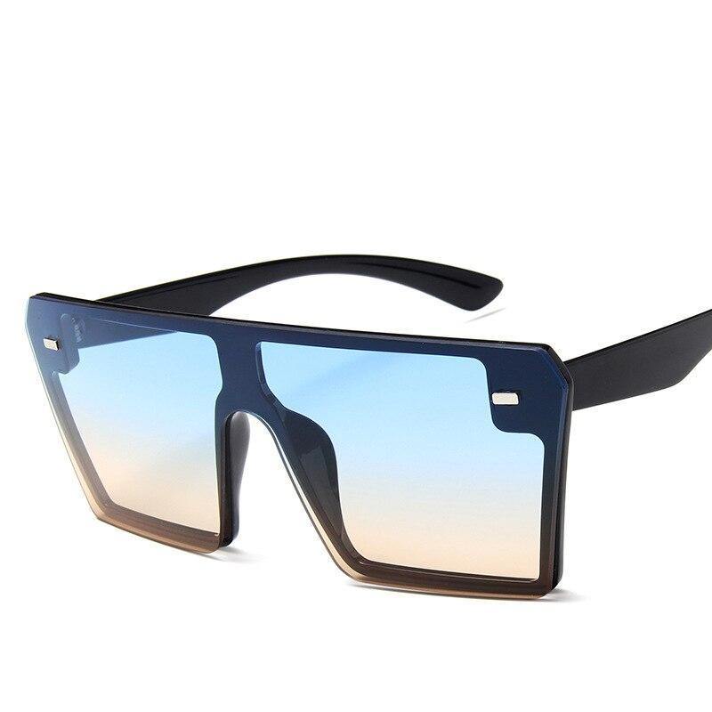 Óculos de Sol Vintage Quadrado moda Flat Top Uv400 Retro Square
